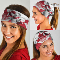 I Stand With Greenland Neck Gaiter Red and White Side by Side