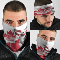 I Stand With Greenland Neck Gaiter Red and White Side by Side