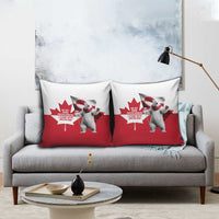 I Stand With Greenland Pillow Cover Red and White Side by Side