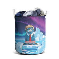 I Stand With Greenland Laundry Basket Funny Sealion Founding