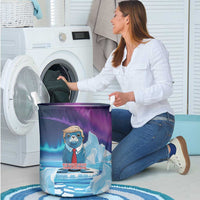 I Stand With Greenland Laundry Basket Funny Sealion Founding