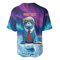 Personalized I Stand With Greenland Baseball Jersey Funny Sealion Founding
