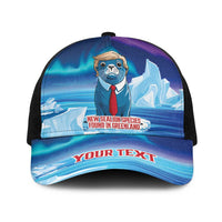 Personalized I Stand With Greenland Baseball Net Cap Funny Sealion Founding