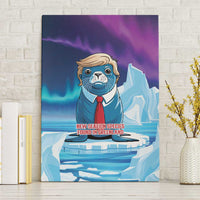I Stand With Greenland Canvas Wall Art Funny Sealion Founding