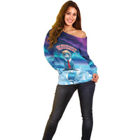 Personalized I Stand With Greenland Off Shoulder Sweater Funny Sealion Founding