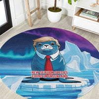 I Stand With Greenland Round Carpet Funny Sealion Founding