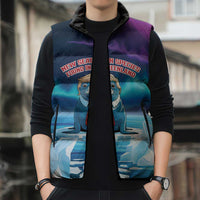 Personalized I Stand With Greenland Sleeveless Puffer Jacket Funny Sealion Founding