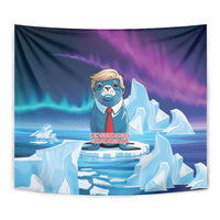 I Stand With Greenland Tapestry Funny Sealion Founding