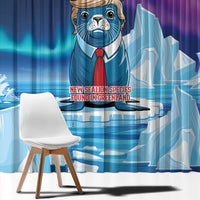 I Stand With Greenland Window Curtain Funny Sealion Founding