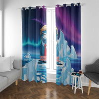 I Stand With Greenland Window Curtain Funny Sealion Founding