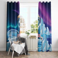 I Stand With Greenland Window Curtain Funny Sealion Founding