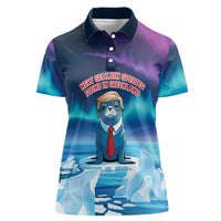 Personalized I Stand With Greenland Women Polo Shirt Funny Sealion Founding