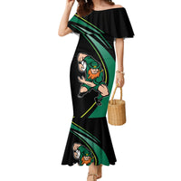 Custom Ireland Rugby Family Matching Mermaid Dress and Hawaiian Shirt Irish Shamrocks Warriors Sporty Style LT9 - Wonder Print Shop