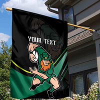 Custom Ireland Rugby Garden Flag Irish Shamrocks Warriors Sporty Style - Wonder Print Shop