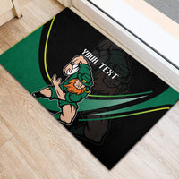 Custom Ireland Rugby Rubber Doormat Irish Shamrocks Warriors Sporty Style - Wonder Print Shop