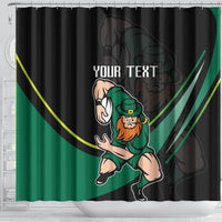 Custom Ireland Rugby Shower Curtain Irish Shamrocks Warriors Sporty Style