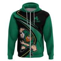 Custom Ireland Rugby Zip Hoodie Irish Shamrocks Warriors Sporty Style - Wonder Print Shop