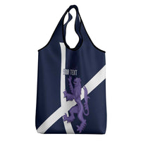 Custom Scotland Rugby Grocery Bag Scottish Lion and Thistle