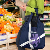 Custom Scotland Rugby Grocery Bag Scottish Lion and Thistle