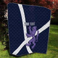 Custom Scotland Rugby Quilt Scottish Lion and Thistle - Wonder Print Shop