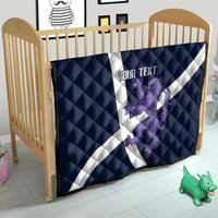 Custom Scotland Rugby Quilt Scottish Lion and Thistle - Wonder Print Shop