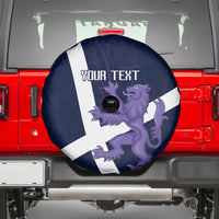 Custom Scotland Rugby Spare Tire Cover Scottish Lion and Thistle - Wonder Print Shop