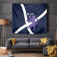 Custom Scotland Rugby Tapestry Scottish Lion and Thistle - Wonder Print Shop