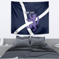 Custom Scotland Rugby Tapestry Scottish Lion and Thistle - Wonder Print Shop