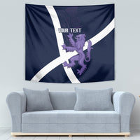 Custom Scotland Rugby Tapestry Scottish Lion and Thistle - Wonder Print Shop