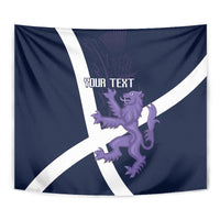 Custom Scotland Rugby Tapestry Scottish Lion and Thistle - Wonder Print Shop
