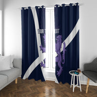 Custom Scotland Rugby Window Curtain Scottish Lion and Thistle - Wonder Print Shop
