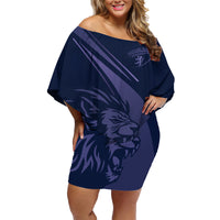 Custom Scotland Rugby Family Matching Off Shoulder Short Dress and Hawaiian Shirt Scottish Lion Sporty Style LT9 - Wonder Print Shop