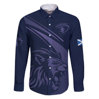 Custom Scotland Rugby Family Matching Puletasi and Hawaiian Shirt Scottish Lion Sporty Style - Wonder Print Shop