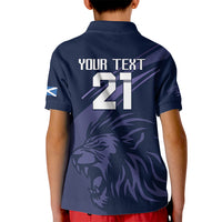 Custom Scotland Rugby Kid Polo Shirt Scottish Lion Sporty Style - Wonder Print Shop