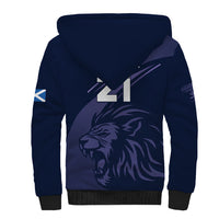 Custom Scotland Rugby Sherpa Hoodie Scottish Lion Sporty Style - Wonder Print Shop