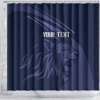 Custom Scotland Rugby Shower Curtain Scottish Lion Sporty Style