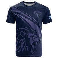 Custom Scotland Rugby T Shirt Scottish Lion Sporty Style - Wonder Print Shop