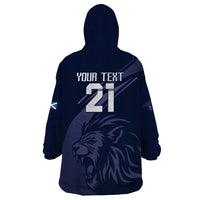 Custom Scotland Rugby Wearable Blanket Hoodie Scottish Lion Sporty Style - Wonder Print Shop