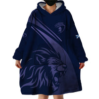 Custom Scotland Rugby Wearable Blanket Hoodie Scottish Lion Sporty Style - Wonder Print Shop