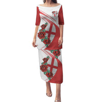 Custom England Rugby Puletasi Red Rose Sporty Style - Wonder Print Shop