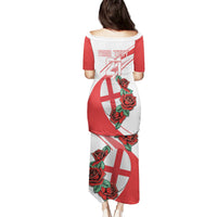 Custom England Rugby Puletasi Red Rose Sporty Style - Wonder Print Shop