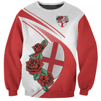 Custom England Rugby Sweatshirt Red Rose Sporty Style - Wonder Print Shop