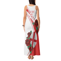 Custom England Rugby Tank Maxi Dress Red Rose Sporty Style - Wonder Print Shop