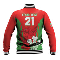 Custom Wales Rugby Baseball Jacket With Prince of Waless Feathers Go Cymru LT9 - Wonder Print Shop