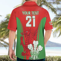 Custom Wales Rugby Hawaiian Shirt With Prince of Waless Feathers Go Cymru - Wonder Print Shop