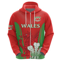 Custom Wales Rugby Hoodie With Prince of Waless Feathers Go Cymru - Wonder Print Shop