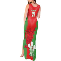 Custom Wales Rugby Tank Maxi Dress With Prince of Waless Feathers Go Cymru - Wonder Print Shop