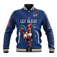 Custom France Rugby Baseball Jacket Le XV de France Gallic Rooster LT9 - Wonder Print Shop