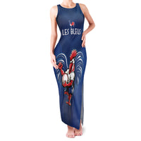 Custom France Rugby Family Matching Tank Maxi Dress and Hawaiian Shirt Le XV de France Gallic Rooster - Wonder Print Shop