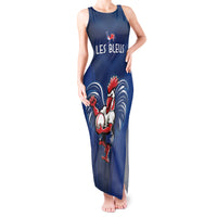 Custom France Rugby Tank Maxi Dress Le XV de France Gallic Rooster - Wonder Print Shop